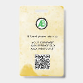 ビジネスロゴ人事担当者の従業員qrコード バッジ (裏面)