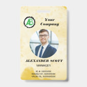 ビジネスロゴ人事担当者の従業員qrコード バッジ (正面)