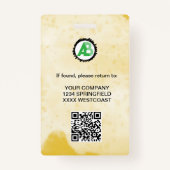 ビジネスロゴ人事担当者の従業員qrコード バッジ (裏面)