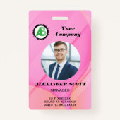 ビジネスロゴ人事担当者の従業員qrコード バッジ (正面)