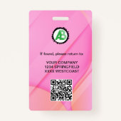 ビジネスロゴ人事担当者の従業員qrコード バッジ (裏面)