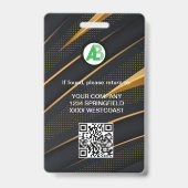 ビジネスロゴ人事担当者の従業員qrコード バッジ (裏面)