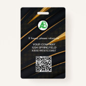 ビジネスロゴ人事担当者の従業員qrコード バッジ (裏面)