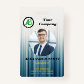 ビジネスロゴ人事担当者の従業員qrコード バッジ (正面)