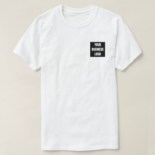 ビジネスロゴ付きスタッフTシャツ、ユニッ企業のク Tシャツ (デザイン正面)