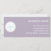 ビジネスロゴ付きラベンダーパープルロイヤリティカード10 (裏面)