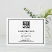 ビジネスロゴ付き新しいアドレス情報 案内状 (スタンド正面)