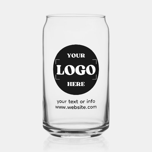 ビジネスロゴ企業ののプロモモダンンシンプル ガラス缶 (正面)