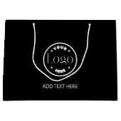 ビジネスロゴ企業のプロフェッショナル | QRコード ラージペーパーバッグ (正面)