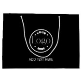 ビジネスロゴ企業のプロフェッショナル | QRコード ラージペーパーバッグ (裏面)