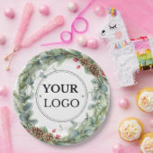 ビジネスロゴ企業のモダン ペーパープレート (パーティー)