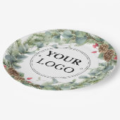 ビジネスロゴ企業のモダン ペーパープレート (アングル)