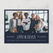 ビジネスロゴ企業の会社のフォトホリデー ポストカード (正面)