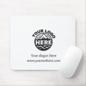 ビジネスロゴ企業の会社ブランドホワイト マウスパッド (マウス)