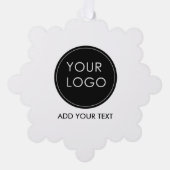 ビジネスロゴ企業の会社ホワイト オーナメントカード (正面)