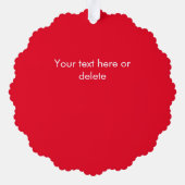 ビジネスロゴ企業の会社レッド オーナメントカード (裏面)