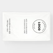 ビジネスロゴ会社のイベントの企業の追加 横断幕 (横)