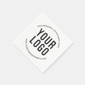 ビジネスロゴ会社のイベントプロモーションホワイト スタンダードカクテルナプキン (角)