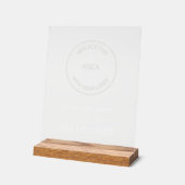 ビジネスロゴ会社のウェルカムサイン アクリルサイン (傾斜)