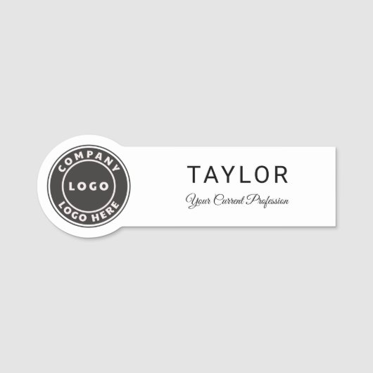 ビジネスロゴ会社のオフィススタッフの追加 名札 (正面)