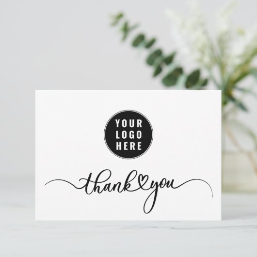 ビジネスロゴ会社のクライアントの評価 サンキューカード (スタンド正面)