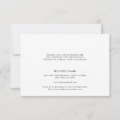 ビジネスロゴ会社のクライアントの評価 サンキューカード (裏面)