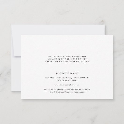 ビジネスロゴ会社のクライアントの評価 サンキューカード (裏面)