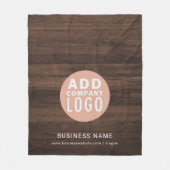 ビジネスロゴ会社のプロモーションスワッグ フリースブランケット (正面)