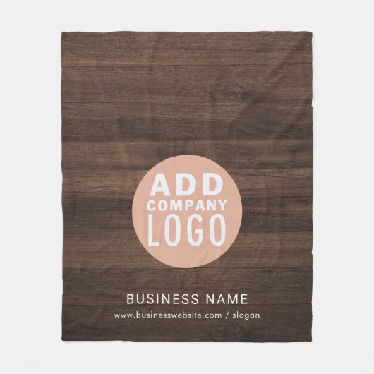 ビジネスロゴ会社のプロモーションスワッグ フリースブランケット (正面)