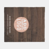 ビジネスロゴ会社のプロモーションスワッグ フリースブランケット (正面(横))