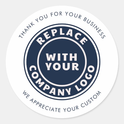 ビジネスロゴ会社のプロモーションブランドの追加 ラウンドシール (正面)