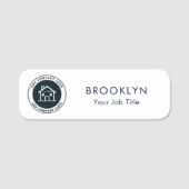 ビジネスロゴ会社の従業員のカスタム 名札 (正面)