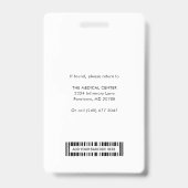 ビジネスロゴ会社の従業員の写真IDカスタム バッジ (裏面)