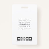 ビジネスロゴ会社の従業員の写真IDカスタム バッジ (裏面)