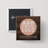 ビジネスロゴ会社の従業員の追加素朴カスタム 缶バッジ (正面&裏面)