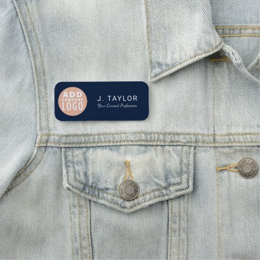 ビジネスロゴ会社の従業員スタッフのカスタム 名札 (インサイチュ)