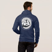 ビジネスロゴ会社の従業員スタッフのスワッグ パーカ (裏面フル)