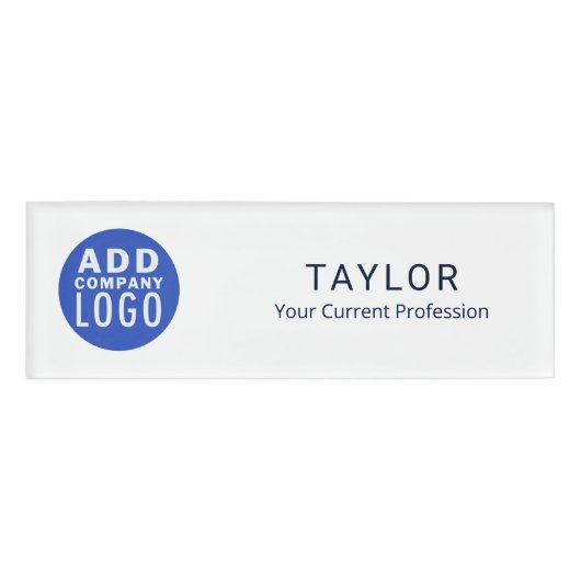 ビジネスロゴ会社の従業員スタッフの追加 名札 (正面)