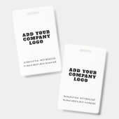 ビジネスロゴ会社の従業員スタッフIDの追加 バッジ (正面＆裏面)