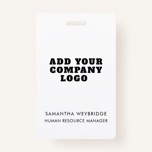 ビジネスロゴ会社の従業員スタッフIDの追加 バッジ (正面)
