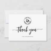 ビジネスロゴ会社の追加 サンキューカード (正面)