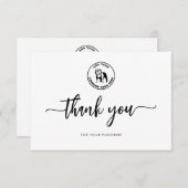 ビジネスロゴ会社の追加 サンキューカード (正面/裏面)