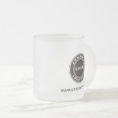 ビジネスロゴ会社の追加Webサイト従業員スワッグ フロストグラスマグカップ (正面右)