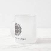 ビジネスロゴ会社の追加Webサイト従業員スワッグ フロストグラスマグカップ (正面左)