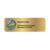 ビジネスロゴ会社の金ゴールド ラベル (正面)