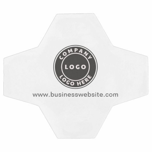 ビジネスロゴ会社のWebサイトアドレスの追加 サッカーボール (フラット)