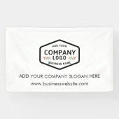 ビジネスロゴ会社のWebサイトアドレススローガンの追加 横断幕 (横)