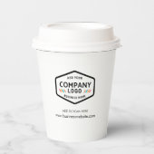 ビジネスロゴ会社のWebサイトアドレス従業員の追加 紙コップ (正面)