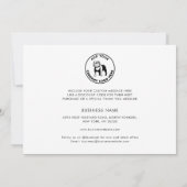 ビジネスロゴ会社クライアントの評価の追加 サンキューカード (裏面)