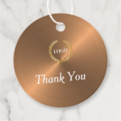 ビジネスロゴ会社サークルカッパーつるラベル フェイバータグ (正面)